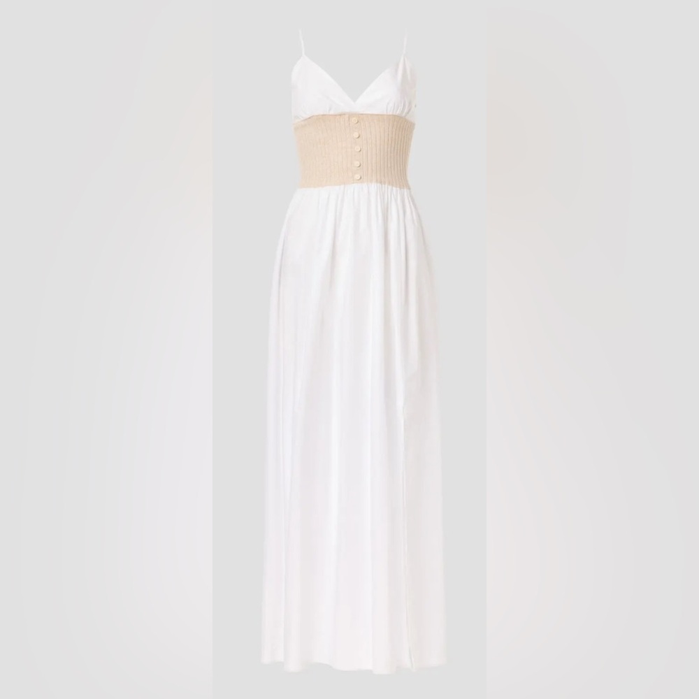 NAADAM White and Tan Maxi Dress - Picture 3 of 13